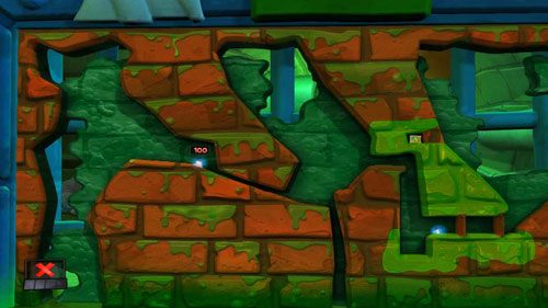 Zwiadowca jest zbyt słaby, by jednym strzałem Strzelby zniszczyć mur, także musimy użyć Zamiany - Kanał ściekowy | Łamigłówki | Worms Revolution - Worms: Revolution - poradnik do gry