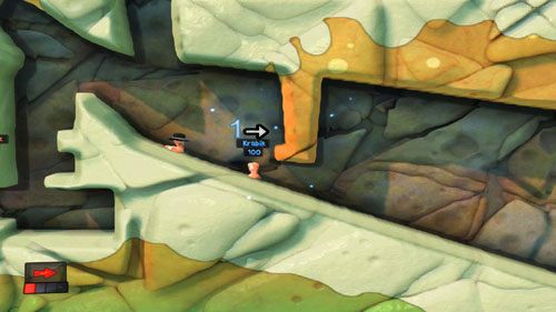 Przy pomocy Smoczej kuli trafiamy Krabika [1] - Plaża | Łamigłówki | Worms Revolution - Worms: Revolution - poradnik do gry