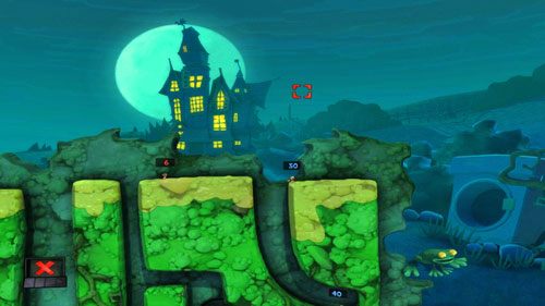 Jak nietrudno zauważyć, mamy mniej broni aniżeli przeciwników do zabicia, dlatego też będziemy musieli poświęcić naszego Żołnierza - Strach | Łamigłówki | Worms Revolution - Worms: Revolution - poradnik do gry