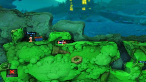 W trakcie tej łamigłówki będziemy sporo korzystać z pomocy Palnika - Strach | Łamigłówki | Worms Revolution - Worms: Revolution - poradnik do gry