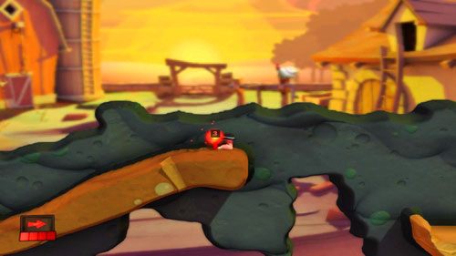 By przedostać się dalej, będziemy musieli poświęcić trochę sił witalnych - Podwórko | Łamigłówki | Worms Revolution - Worms: Revolution - poradnik do gry