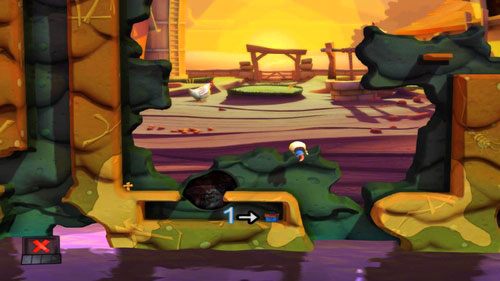 Gdy tylko wylądujemy, zmierzamy po skrzynkę - Podwórko | Łamigłówki | Worms Revolution - Worms: Revolution - poradnik do gry