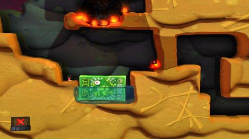 Dynamit posłuży nam natomiast za narzędzie do przebicia się przez ścianę - Podwórko | Łamigłówki | Worms Revolution - Worms: Revolution - poradnik do gry