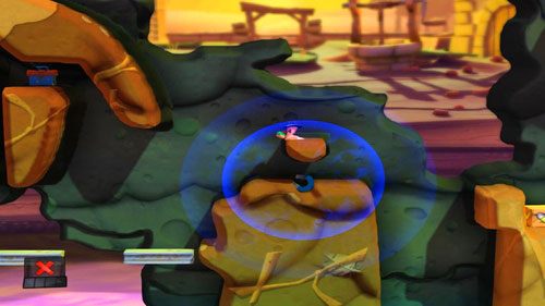 Stojąc tak, jak to zilustrowano, rzucamy Minę - Podwórko | Łamigłówki | Worms Revolution - Worms: Revolution - poradnik do gry