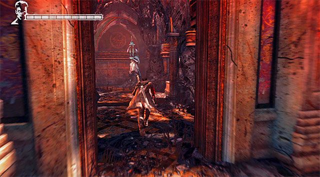 Na początek polecam wybrać się w prawo z zamiarem zbadania dwóch pobliskich pomieszczeń - Eksploracja pierwszej części posiadłości | 2 - Home Truths (Prawda o domu rodzinnym) - DMC: Devil May Cry - poradnik do gry