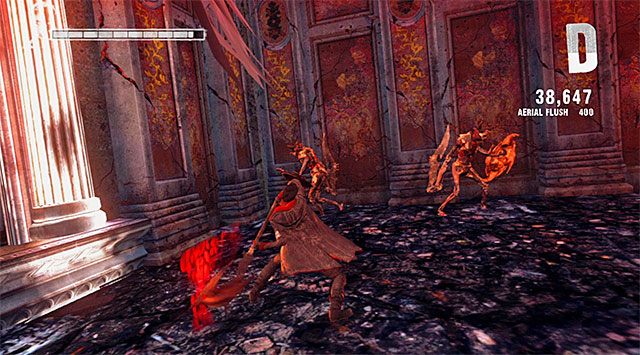 Polecam zapoznać się z wyświetloną przez grę listą podstawowych ataków związanych z toporem Arbiter - Eksploracja pierwszej części posiadłości | 2 - Home Truths (Prawda o domu rodzinnym) - DMC: Devil May Cry - poradnik do gry