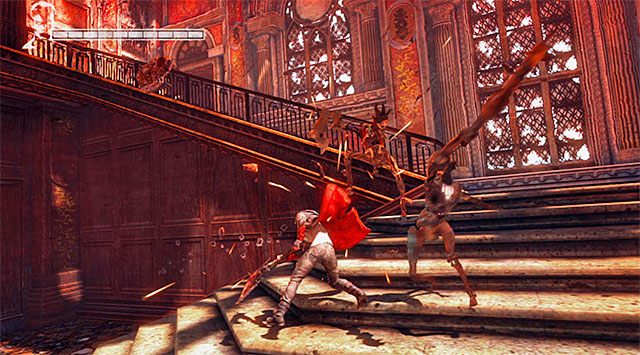 Kontynuuj przemarsz aż do momentu, w którym powrócisz do głównej sali posiadłości znanej ci już z początkowej części opisywanego etapu - Eksploracja pierwszej części posiadłości | 2 - Home Truths (Prawda o domu rodzinnym) - DMC: Devil May Cry - poradnik do gry