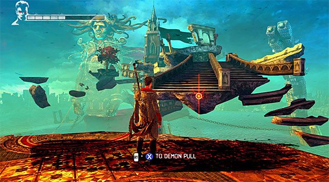 Gra od razu pozwoli ci oczywiście na wypróbowanie demonicznej przyciągarki - Pierwsze wspomnienie | 2 - Home Truths (Prawda o domu rodzinnym) - DMC: Devil May Cry - poradnik do gry