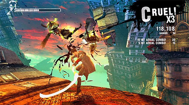 W miejscu tym czeka Cię niezbyt wymagająca bitwa - Drugie wspomnienie | 2 - Home Truths (Prawda o domu rodzinnym) - DMC: Devil May Cry - poradnik do gry