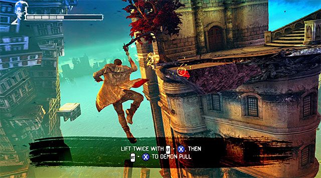 Po zakończonych walkach rozejrzyj się za nowym interaktywnym zaczepem - Drugie wspomnienie | 2 - Home Truths (Prawda o domu rodzinnym) - DMC: Devil May Cry - poradnik do gry