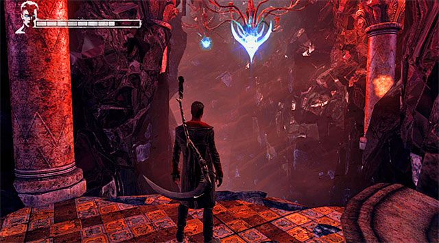 Po odzyskaniu kontroli nad głównym bohaterem wyrusz prosto - Eksploracja trzeciej części posiadłości | 2 - Home Truths (Prawda o domu rodzinnym) - DMC: Devil May Cry - poradnik do gry