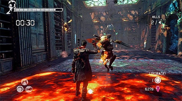 BONUSOWA MISJA: Kolejne miejsce, do którego warto dotrzeć to sekretne drzwi (Secret Door) pokazane na screenie 1 - Dotarcie do miejsca pobytu Kat | 3 - Bloodline (Więzy krwi) | DMC Devil May Cry - DMC: Devil May Cry - poradnik do gry