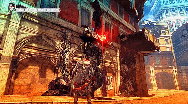 Po wygranej bitwie zbadaj dokładnie okolicę, odnajdując przede wszystkim pierwszą zagubioną duszę (Lost Soul) - Zniszczenie pierwszej kamery | 4 - Under Watch (Pod obserwacją) - DMC: Devil May Cry - poradnik do gry