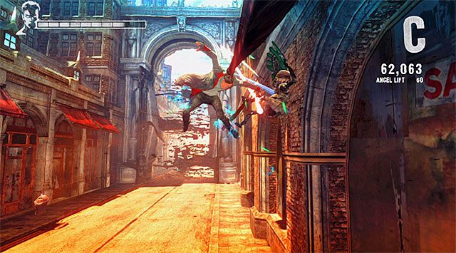 Po zlikwidowaniu pierwszej grupy rycerzy do walk dołączą też inne potwory - Zniszczenie drugiej kamery | 4 - Under Watch (Pod obserwacją) - DMC: Devil May Cry - poradnik do gry