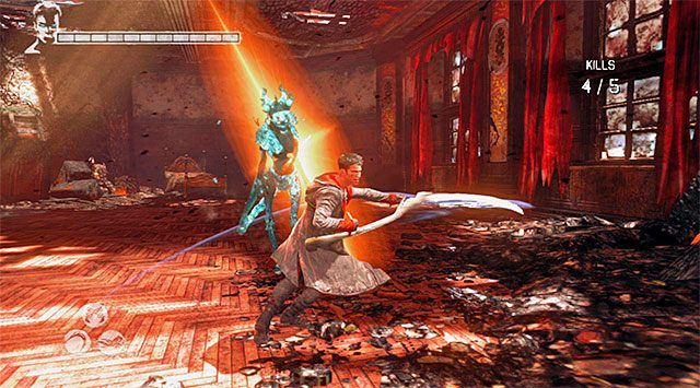 BONUSOWA MISJA: Pozostań na półce, z której zniszczyłeś drugą kamerę - Zniszczenie trzeciej kamery | 4 - Under Watch (Pod obserwacją) - DMC: Devil May Cry - poradnik do gry