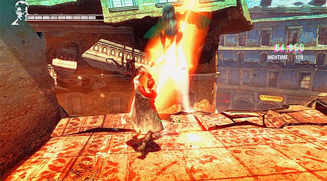 Tuż po zniszczeniu kamery zmuszony zostaniesz do wzięcia udziału w nowej bitwie - Zniszczenie trzeciej kamery | 4 - Under Watch (Pod obserwacją) - DMC: Devil May Cry - poradnik do gry