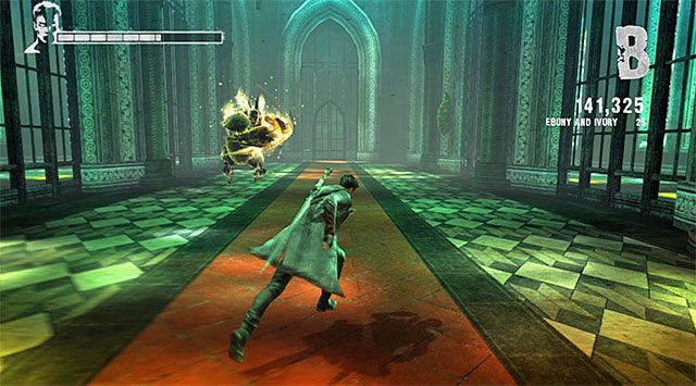 Ostatnia czwarta część to pojedynek z potworem cierpiącym na nadwagę (Tyrant) - Wydostanie się z katedry | 4 - Under Watch (Pod obserwacją) | DMC Devil May Cry - DMC: Devil May Cry - poradnik do gry