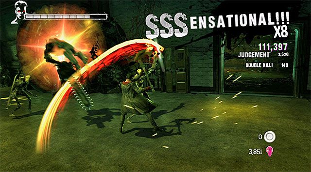 Podążaj liniową ścieżką aż dotrzesz do dużego kwadratowego pomieszczenia - Dotarcie do mieszalni | 5 - Virility | DMC Devil May Cry - DMC: Devil May Cry - poradnik do gry