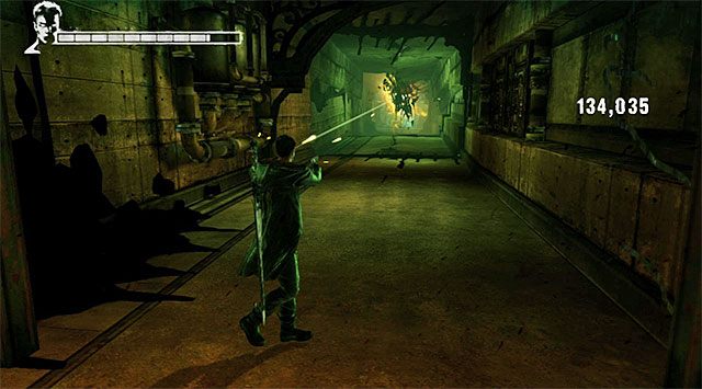 Przed Tobą przeprawa dość liniowymi korytarzami, choć w kilku miejscach natrafisz na rozwidlenia - Dotarcie do mieszalni | 5 - Virility | DMC Devil May Cry - DMC: Devil May Cry - poradnik do gry