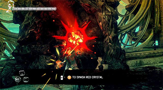 Zacznij wskakiwać na wyżej położone platformy, korzystając z tradycyjnych podwójnych skoków - Dotarcie do więzienia | 7 - Overturn (Przewrót) | DMC Devil May Cry - DMC: Devil May Cry - poradnik do gry