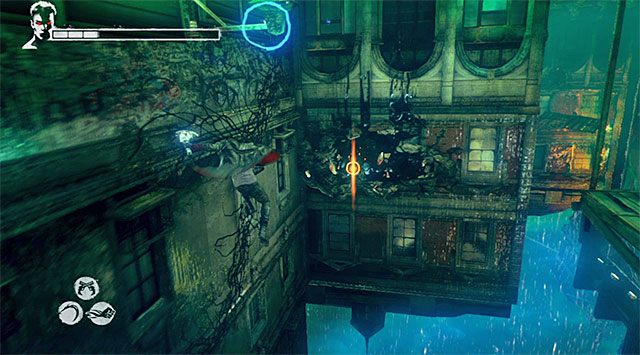 Przygotuj się teraz do wykonania nieco trudniejszej sekwencji - Dotarcie do więzienia | 7 - Overturn (Przewrót) | DMC Devil May Cry - DMC: Devil May Cry - poradnik do gry