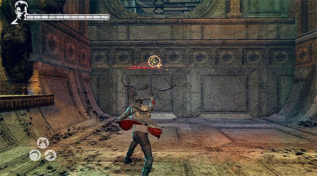 Obróć się w prawo i ponownie skorzystaj z anielskiej wyciągarki - Pierwsza część pościgu za harpiami | 8 - Eyeless (Ślepiec) | DMC Devil May Cry - DMC: Devil May Cry - poradnik do gry