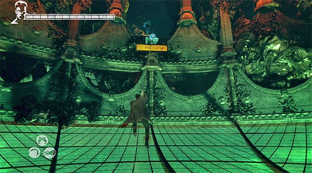 Zanim zajmiesz się odzyskaniem skradzionego przez harpie oka dobrze byłoby zbadać dwa boczne korytarze odchodzące od gniazda - Odzyskanie skradzionego oka | 8 - Eyeless (Ślepiec) | DMC Devil May Cry - DMC: Devil May Cry - poradnik do gry