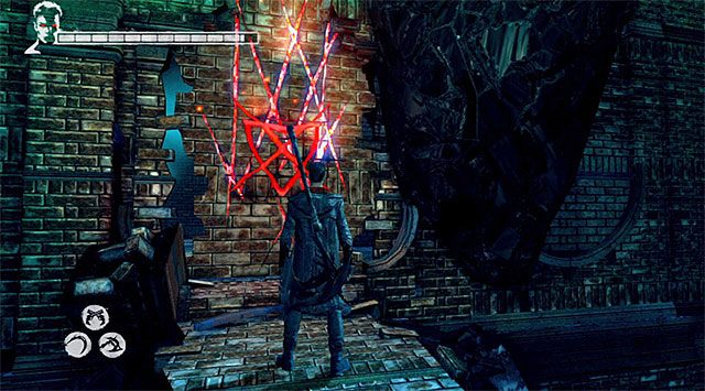 Po odbyciu nowej rozmowy z Phineasem wyrusz prosto, podążając bardzo liniową ścieżką - Dotarcie do Assiel | 9 - Devil Inside (Diabeł w środku) | DMC Devil May Cry - DMC: Devil May Cry - poradnik do gry