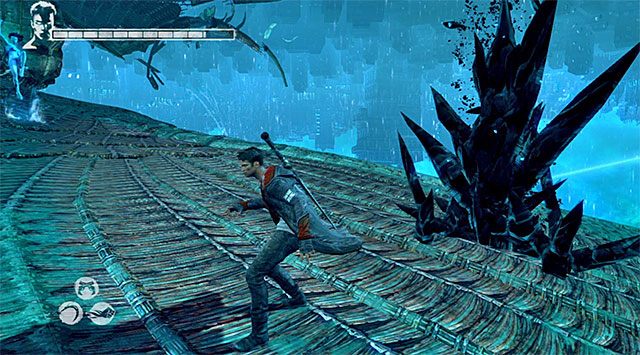 Po dotarciu na wielkie skrzydło czeka Cię pierwsze starcie z wiedźmą (Witch) - Dotarcie do Assiel | 9 - Devil Inside (Diabeł w środku) | DMC Devil May Cry - DMC: Devil May Cry - poradnik do gry