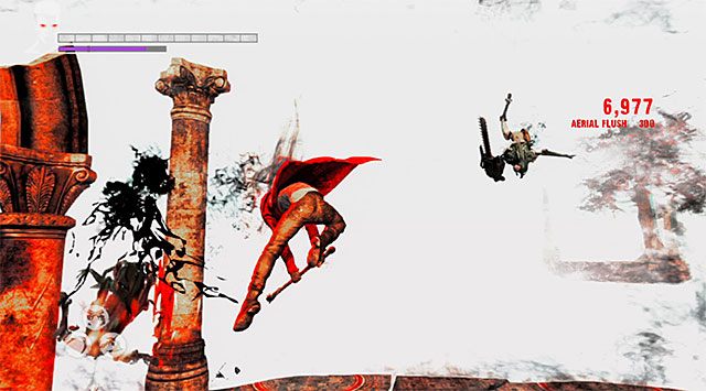 Gra naturalnie pozwoli ci od razu na przetestowanie ataku Devil Trigger, przy czym radzę zapoznać się też z dotyczącymi go wskazówkami - Pierwsze wspomnienie | 9 - Devil Inside (Diabeł w środku) | DMC Devil May Cry - DMC: Devil May Cry - poradnik do gry