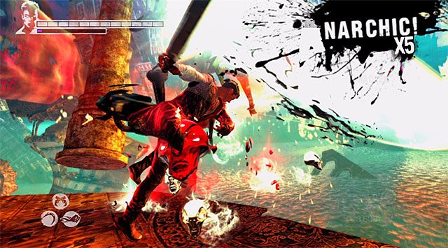 Najprawdopodobniej nie zdążysz rozprawić się ze wszystkimi potworami przed zakończeniem działania Devil Triggera, tak więc dokończ aktualnie bitwę, uważając na silniejszych wrogów - Pierwsze wspomnienie | 9 - Devil Inside (Diabeł w środku) | DMC Devil May Cry - DMC: Devil May Cry - poradnik do gry