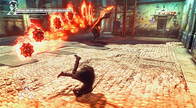 Po zlikwidowaniu wszystkich potworów z pierwszej grupy czeka Cię pierwsze spotkanie z o wiele silniejszym Rzeźnikiem (Butcher) - Przedostanie się do wnętrza budynku Zakonu | 11 - The Order (Zakon) - DMC: Devil May Cry - poradnik do gry