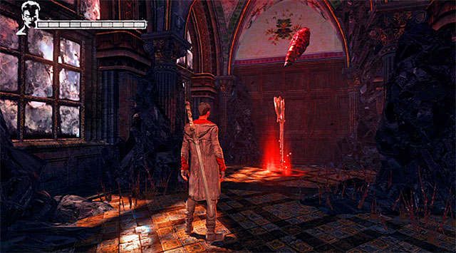 KLUCZ 1/2 (MIEDZIANY/COPPER) - Klucz możesz odnaleźć w jednym z małych pomieszczeń sąsiadujących z główną salą posiadłości - Klucze | SEKRETY | DMC Devil May Cry - DMC: Devil May Cry - poradnik do gry