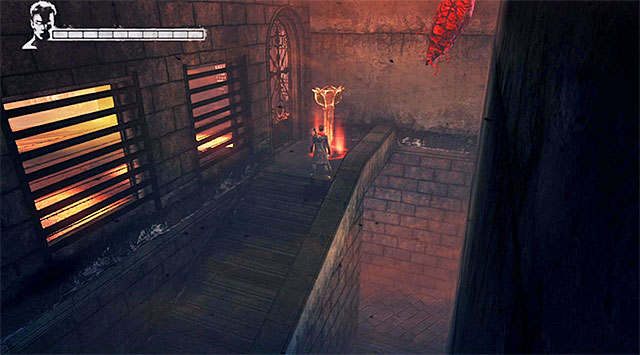 KLUCZ 1/1 (MIEDZIANY/COPPER) - Klucz możesz odnaleźć w jednym z pomieszczeń sąsiadujących z główną areną i żeby do niego dotrzeć trzeba przebić się przez ścianę (czerwony fragment) z wykorzystaniem demonicznego topora Arbiter - Klucze | SEKRETY | DMC Devil May Cry - DMC: Devil May Cry - poradnik do gry