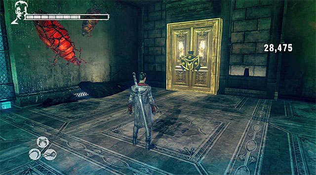 DRZWI 1/2 (wymagany złoty klucz; bonusowa misja Divergent Slaughter) - Drzwi możesz odnaleźć w trakcie eksploracji pierwszej części więzienia - Sekretne drzwi | SEKRETY | DMC Devil May Cry - DMC: Devil May Cry - poradnik do gry