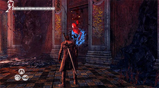 DUSZA 1/9 - Dusza znajduje się w sekretnym pomieszczeniu na lewo od głównej sali posiadłości - Misja 2 - Home Truths (Prawda o domu rodzinnym) | Zagubione dusze - DMC: Devil May Cry - poradnik do gry