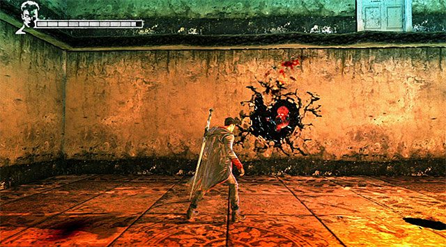 DUSZA 8/8 - Dusza znajduje się w sekretnym pomieszczeniu niedaleko trzeciej kamery - Misja 4 - Under Watch (Pod obserwacją) | Zagubione dusze | DMC Devil May Cry - DMC: Devil May Cry - poradnik do gry