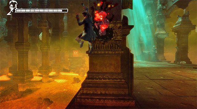 DUSZA 2/2 - Dusza jest na jednym ze słupów w lokacji ze statuą boskości (niedaleko wejścia do legowiska sukkuba) - Misja 5 - Virility; Misja 6 - Secret Ingredient (Tajny składnik) | Zagubione dusze - DMC: Devil May Cry - poradnik do gry