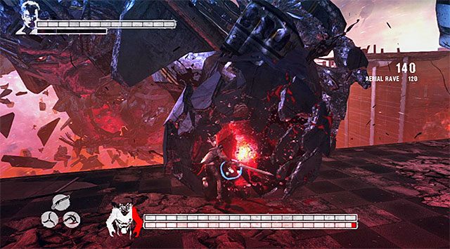 Tyle w kwestii ataków bossa, przejdźmy do konkretów - Boss - Mundus - pierwsza część pojedynku | 19 - Face of the Demon (Twarz demona) - DMC: Devil May Cry - poradnik do gry