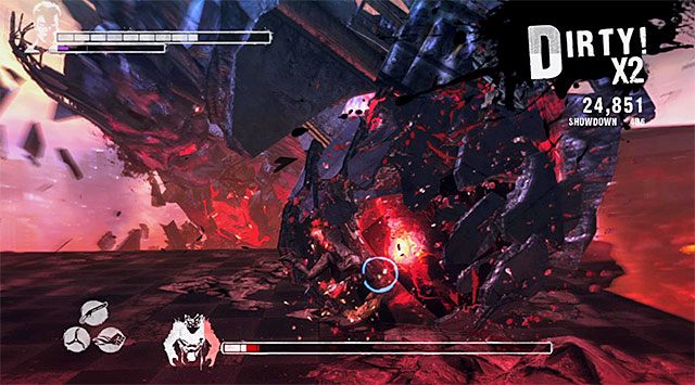 Wznów atakowanie bossa, który nie zmieni znacząco wachlarza swoich zachowań - Boss - Mundus - pierwsza część pojedynku | 19 - Face of the Demon (Twarz demona) - DMC: Devil May Cry - poradnik do gry