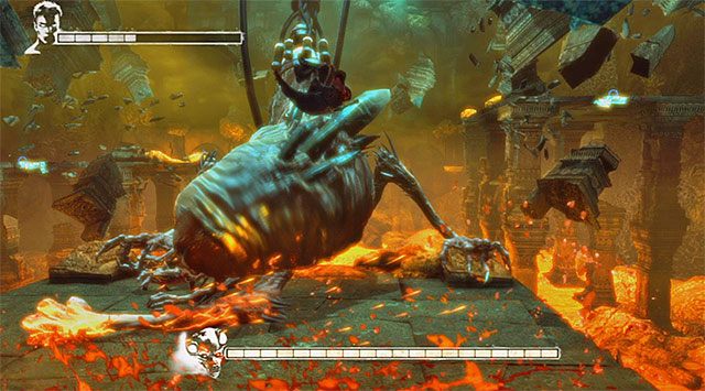 Nie atakuj Succubusa tuż po rozpoczęciu pojedynku, tylko zaczekaj na rozwój wydarzeń - Boss - Succubus - pierwsza część pojedynku | 6 - Secret Ingredient (Tajny składnik) - DMC: Devil May Cry - poradnik do gry