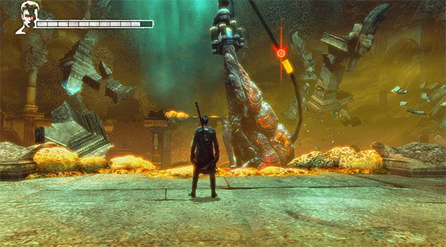 Docelowo musisz doprowadzić do pozbawienia sukkuba całej pierwszej części jego paska energii - Boss - Succubus - pierwsza część pojedynku | 6 - Secret Ingredient (Tajny składnik) - DMC: Devil May Cry - poradnik do gry