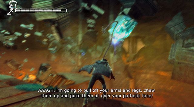 Twoja akcja osłabi bossa i jednocześnie go rozzłości - Boss - Succubus - pierwsza część pojedynku | 6 - Secret Ingredient (Tajny składnik) - DMC: Devil May Cry - poradnik do gry