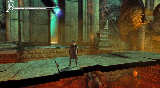 Zaczekaj aż odzyskasz kontrolę nad głównym bohaterem i szybko użyj anielskiej wyciągarki na znajdującym się przed Tobą zaczepie - Boss - Succubus - pierwsza część pojedynku | 6 - Secret Ingredient (Tajny składnik) - DMC: Devil May Cry - poradnik do gry