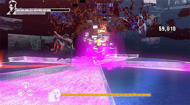 Druga część pojedynku z bossem zawiera szereg utrudnień - Boss - Bob Barbas - druga część pojedynku | 10 - Bad News (Złe wieści) - DMC: Devil May Cry - poradnik do gry