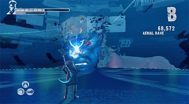 Podobnie jak w pierwszej części pojedynku, musisz prowadzić walki do momentu pozbawienia bossa jednej z głównych części jego paska zdrowia - Boss - Bob Barbas - druga część pojedynku | 10 - Bad News (Złe wieści) - DMC: Devil May Cry - poradnik do gry