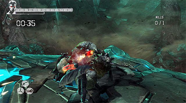 BONUSOWA MISJA: Warto na dłużej pozostać w tej jaskini i zająć się zbadaniem pokazanych na screenie 1 sekretnych drzwi (Secret Door) - Zrestartowanie drugiego generatora | 18 - Demons Den (Kryjówka demona) - DMC: Devil May Cry - poradnik do gry