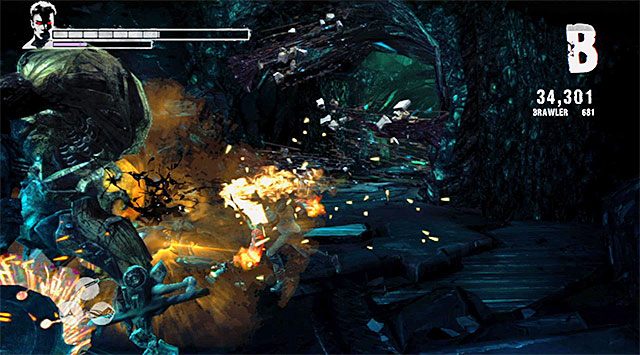 Przystąp do nowej bitwy, rozpoczynając od osłabiania standardowych przeciwników z użyciem ataków obszarowych - Zrestartowanie trzeciego generatora | 18 - Demons Den (Kryjówka demona) - DMC: Devil May Cry - poradnik do gry