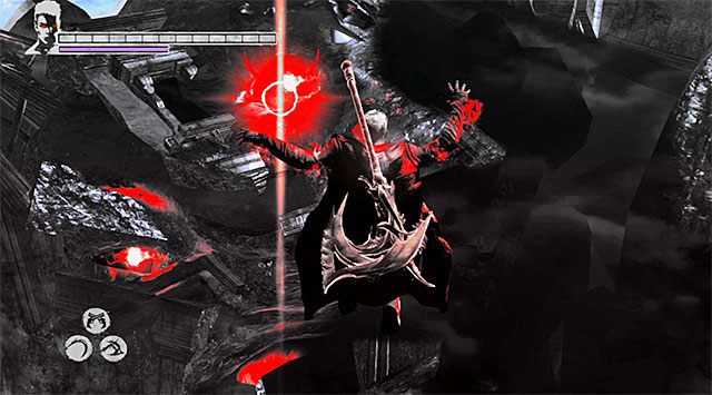 Po wylądowaniu na dachu obejrzyj nową cut-scenkę i po raz kolejny bądź gotowy do przystąpienia do korzystania z anielskiej wyciągarki - Dotarcie do miejsca stoczenia pojedynku z Mundusem | 19 - Face of the Demon (Twarz demona) - DMC: Devil May Cry - poradnik do gry