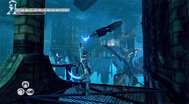 Wyrusz dalej, mijając po drodze statuę boskości (Divinity Statue) - Powrót do Phineasa | 9 - Devil Inside (Diabeł w środku) | DMC Devil May Cry - DMC: Devil May Cry - poradnik do gry